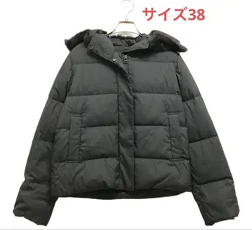 [ 블랙 ] 다운 자켓 후드 부착