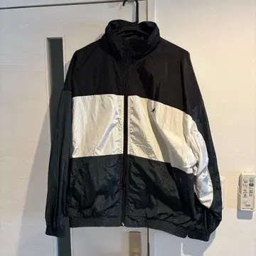 나일론 자켓 블랙/화이트