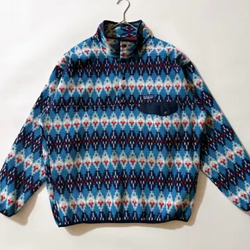 레어 파타고니아 신틸라 스냅T 풀오버 플리스 올 패턴 L 블루