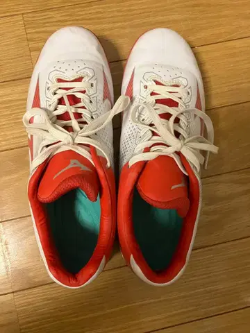 Mizuno 스파이크 슈즈 화이트/레드 23cm