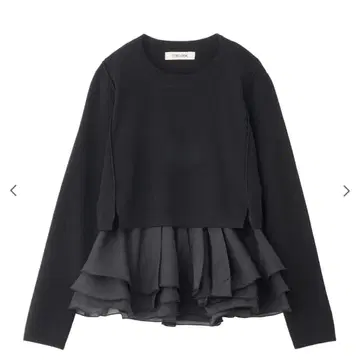 코코딜 페플럼 블라우스 레이어드 니트 cocodeal