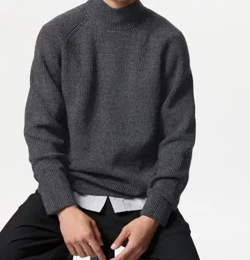 UNIQLO 미들 게이지 모크넥 스웨터 xl
