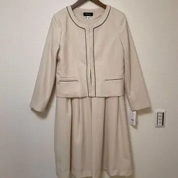 택 포함 새상품급 13호 노카라 자켓 원피스 셋업 세레모니