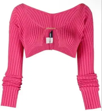 자크 뮈스 Jacquemus 리브 가디건 핑크 로즈