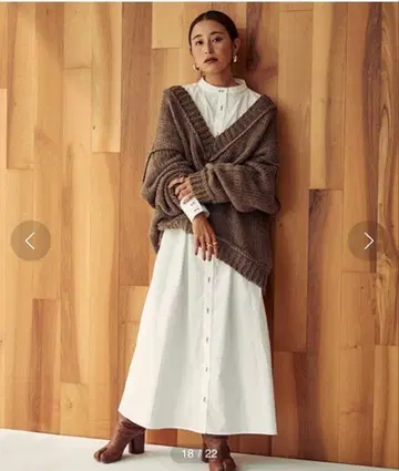 컨디션 최상! CREDONA 크레도나 루즈 V넥 니트 브라운