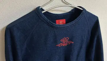 파우더 POWDER 핑크하우스 인디고 긴팔 티셔츠 L 상태 좋음