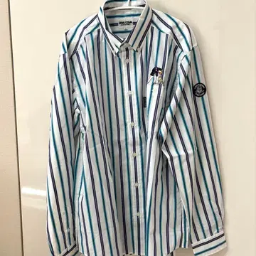 SINA COVA 스트라이프 버튼다운 셔츠 L