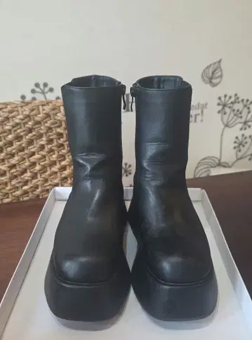 통굽 사이드 고어 부츠 블랙 M