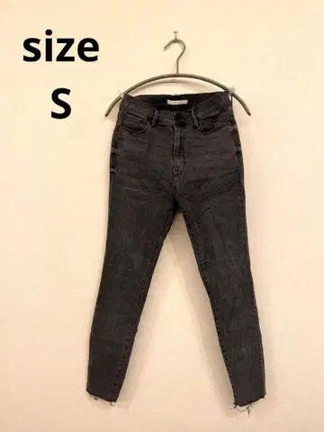 선착순! PACSUN [ S ] 다크 그레이 스키니 데님 데미지 진