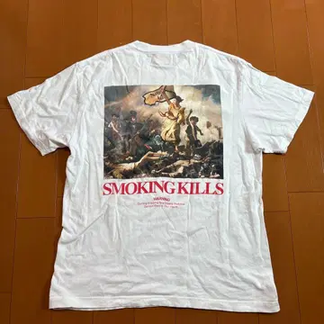 SMOKING KILLS 티셔츠 M 사이즈 화이트 fr2