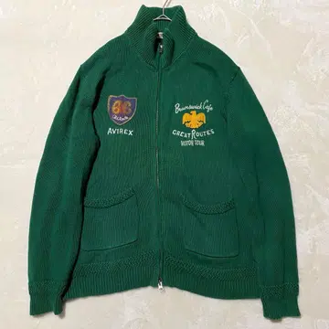 [ 새상품급 ] 아비렉스 가디건 그린 XL