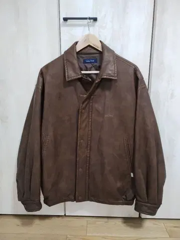 NAUTICA 브라운 가죽 자켓