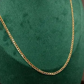 빈티지 골드 각인 체인 키헤이 목걸이 3mm