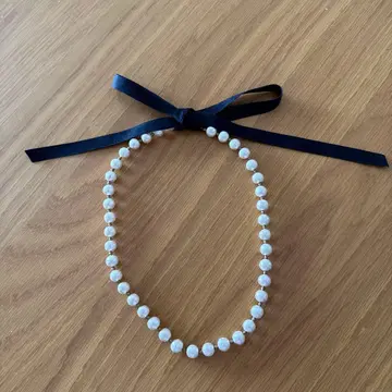 화이트 펄 목걸이