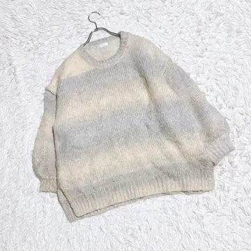 [ 로리즈팜 ] 니트 ( L ) 스웨터 양모 혼방 그레이 루즈핏