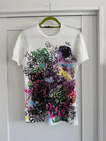 DSQUARED2 컬러풀 그래피티 T셔츠 S