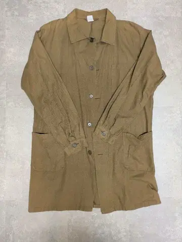 80s 체코군 헤링본 워크 코트 카키