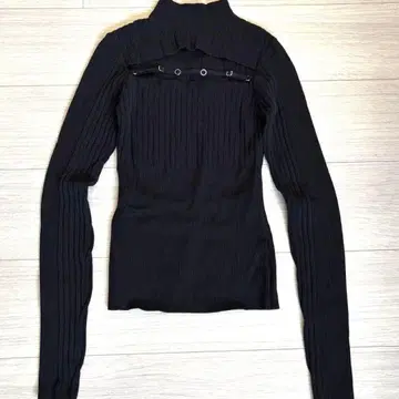 melt the lady 상의 블랙 프론트 오픈 상의