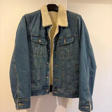 GU 데님 자켓 보아 안감 부착