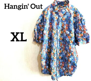 Hangin' Out 플라워 프린트 반팔 셔츠 XL