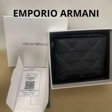새상품 EMPORIO ARMANI 블랙 접이식 지갑