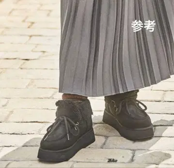 niko and - 오리지널 페이크 무스탕 모카신 부츠 M 블랙 새상품급