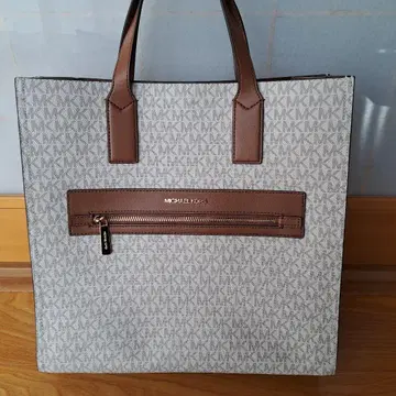 MICHAEL KORS 로고 토트백 그레이