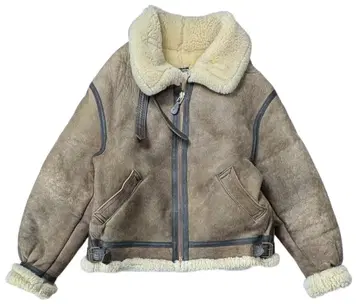 아비렉스 리얼 무스탕 플라이트 자켓 브라운 42