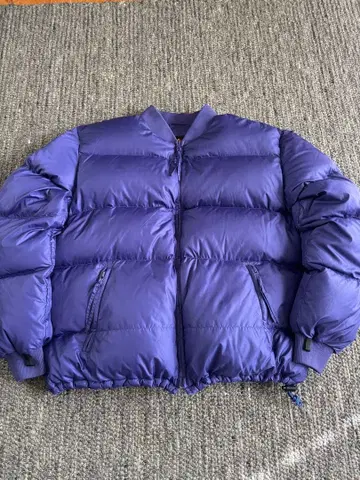 레어 90s REI 구스 다운 자켓 퍼플 짧은 기장 빈티지