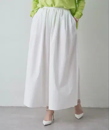 Drawing Numbers 턱 개더 큐롯 화이트 36