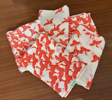 붉은 학 보자기 5장 세트 (스미다가와 크레이프 원단)