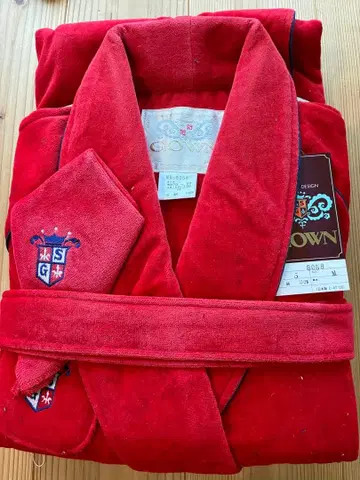 목욕 가운 가운 세트 빨간색 GOWN