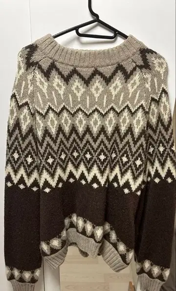 Ungrid 지오메트릭 패턴 긴팔 스웨터