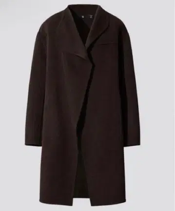 캐시미어 블렌드 노카라 코트 2020AW 브라운 L 새상품 미사용