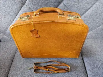 [ 미사용 ] 스 천연 가죽 미니 트렁크 앤티크 다이얼 락 포함