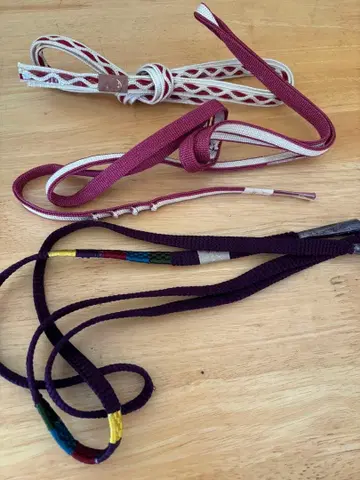 보라색과 빨간색 허리띠 3개 세트