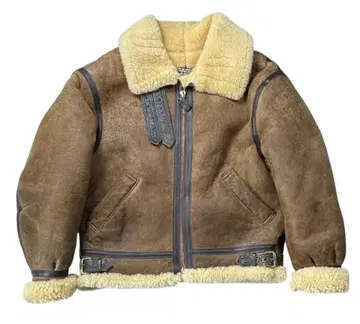 아비렉스 리얼 무스탕 플라이트 자켓 브라운 40