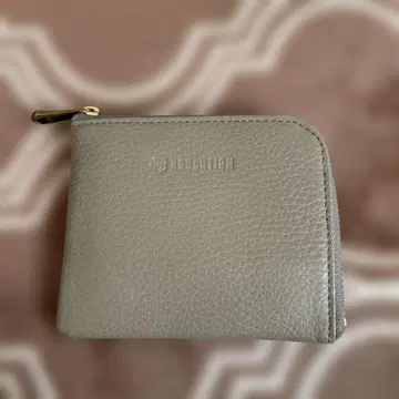 NAUGHTIAM 그레이지 지갑 L자형 지퍼 천연 가죽 소가죽