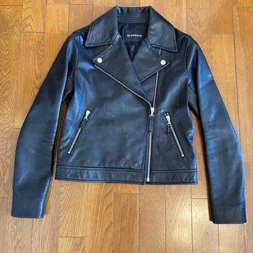 BLENHEIM 블랙 가죽 라이더 자켓