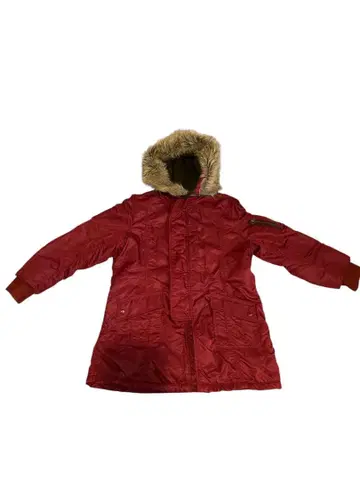 n2b 빨간색 퍼 자켓 플라이트 자켓