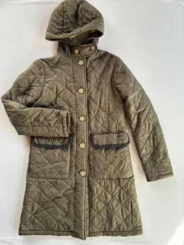 [ 새상품급 ] 매킨토시 보아 안감 퀼팅 코트 후드 롱