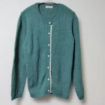 SM2 레이스 부착 민트 컬러 가디건