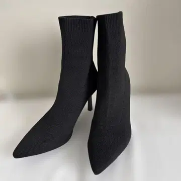 [ RANDA ] 블랙 니트 부츠