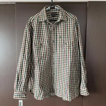 체크 무늬 플란넬 셔츠 긴팔