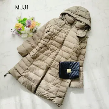 무인양품*베이지 롱 다운 코트*MUJI