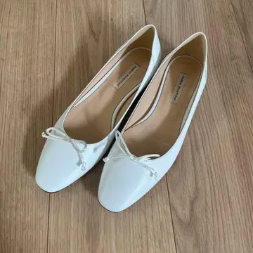 FABIO RUSCONI 화이트 발레 슈즈 36 23cm