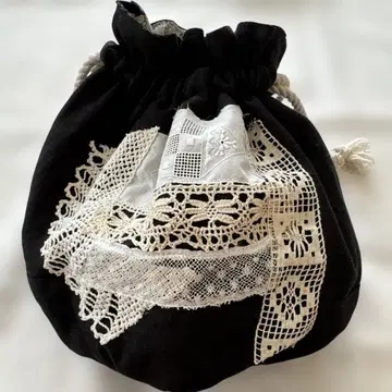 meguri megutte 복조리 블랙 레이스 장식