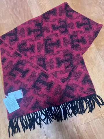 타미힐피거 새상품 와인 레드 계열 머플러 대형 스톨 프리 사이즈