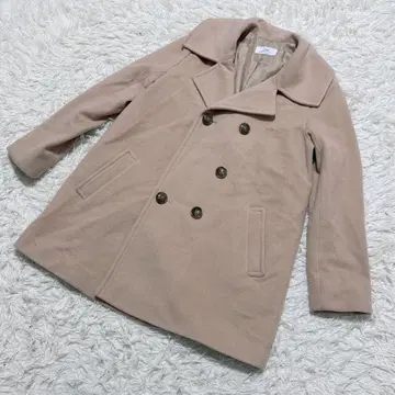 [ c6760 ] Zalal 모토마치 울 코트 베이지 더블 브레스트