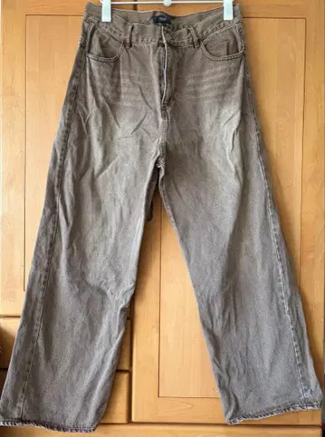 BEAMS HEART 브라운 와이드 팬츠 청바지 L 사이즈